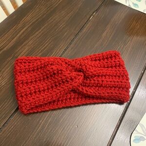 Handmade Red Crochet Headband